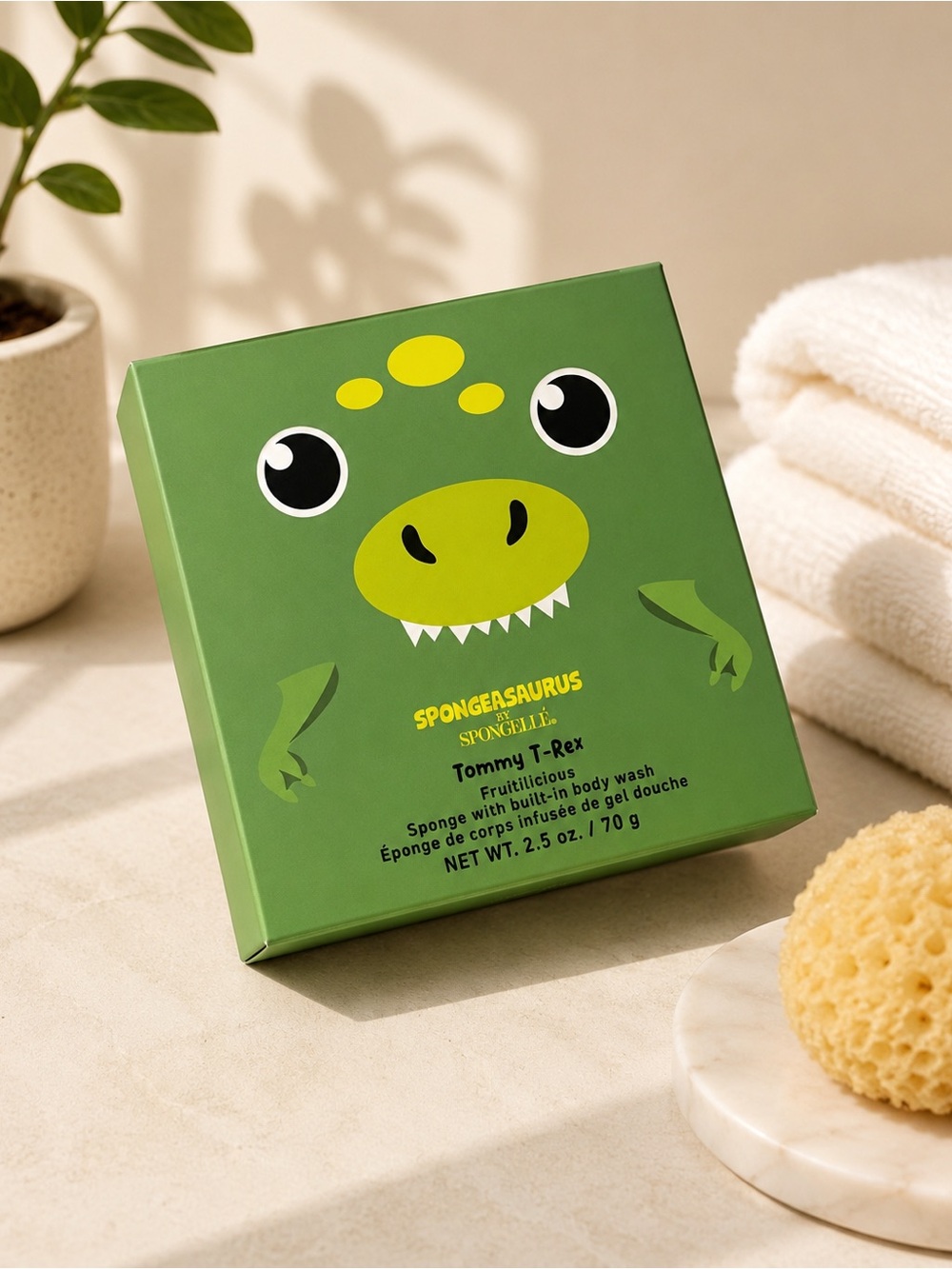 Spongeasaurus Tommy T-Rex Body Wash Infused Sponge